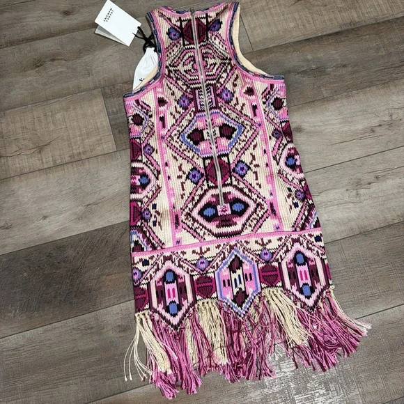 Isabel Marant Yasmine fringed embellished embroidered silk cotton mini dress - Picture 10 of 10